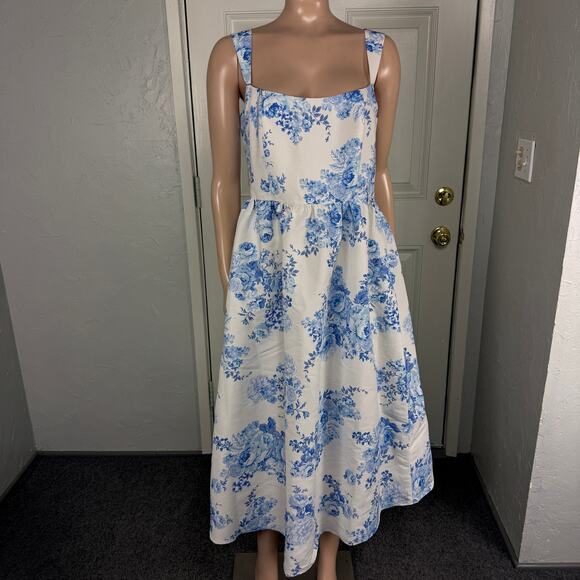 Sachin Babi Women's Blaine Dress 6 Floral Polyester Summer Party square neck Vv5 - Picture 1 of 8